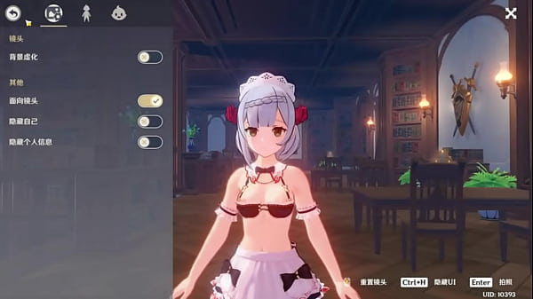 Hexi wang or 王何惜 genshin impact modder does lewds porno mods kinda this one is of noelle in an lewd maid outfit 