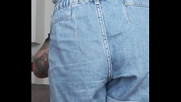 Candie cross looks irresistible in those tight hot pants slowly peeling them off to reveal that tiny thong