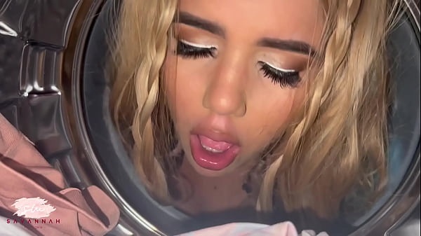 Chubby Blonde Has Sex With A Young Guy In The Laundry Room - Savannah Watson thumbnail