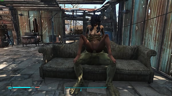 Artemis rides monster mutant cock 