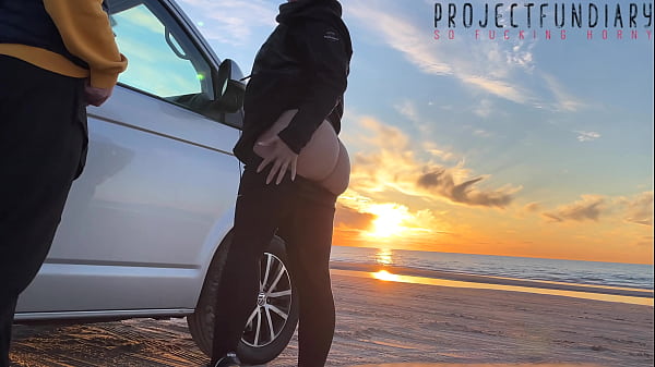 magical sunset sex at the beach risky public_quickie_with girl in tight yoga_leggings projectfundiary