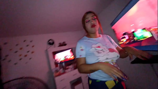 While I put on my_sexiest_underwear my stepbrotherlooked_at me onme and_enters the bathroom veryhorny to fuck my pussy