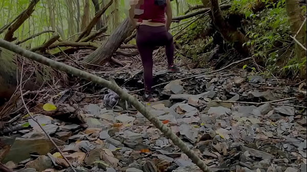 Wife Was Horny When Hiking And Decided To Fuck In The Woods thumbnail