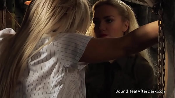 Play MP4 - Blonde Lesbian Slave Tied Up With Chains Fingered By Madame