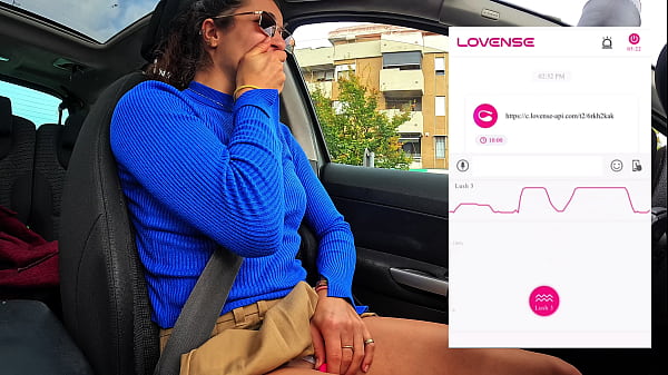 Play MP4 - A friend of mine is filming me while I drive and a fan controls my lovense vibrator remotely
