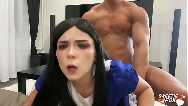 Madness Alice Deep Sucks and Rough Fucks the Hatter to Cum in Mouth After Tea_Party