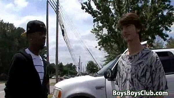 Tattooed white thug sucking black cocks for cash 10 