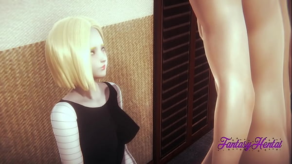 Dragon Ball 3D Hentai - C18 Sucks and isFucked and cums in her mouth_and pussy