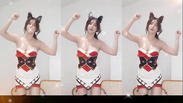 jumping in a league of legends costume 