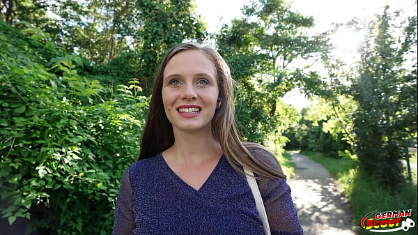 German scout natural girl riddy with hairy pussy get multiple orgasm at pick up casting