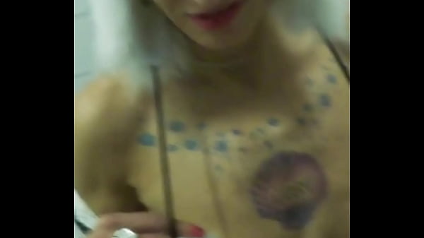 Vilja&rsquo;s panda hat hides nothing as she fingers her dripping pussy fishnet stretched tight pulling out saggy tits while craving a hard dick