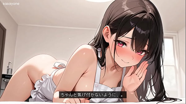 新妻の甘いエプロン姿：夕暮れの囁き asmr 