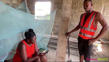 Play MP4 - Harvey the site worker forfeit his payment to fuck madam wet creampie pussy in the site