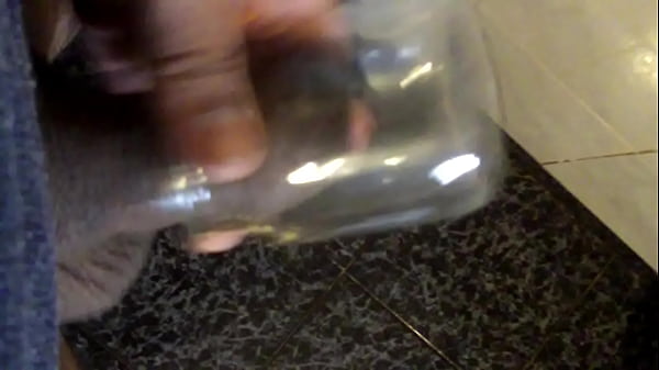 mastubating withglass of yogur