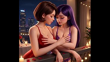 Helen parr x Violet parr lesbian compilation 2 (AI Generated)