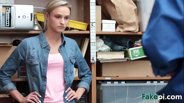 Petite tattooed blonde sucksoff dick after_having hot sex with security guard