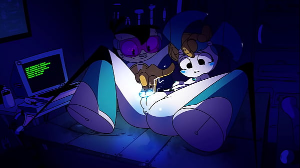 Robot teen cum bien a handjob