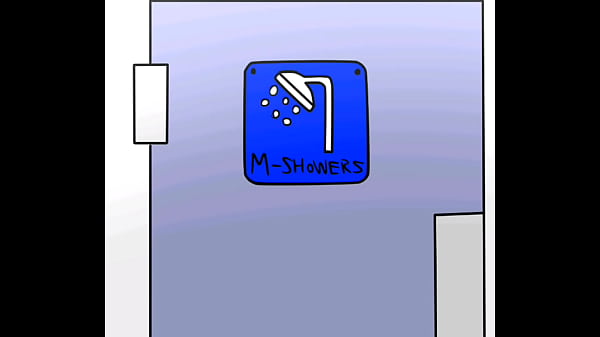 Embarrassed naked female animation wrong bathroom