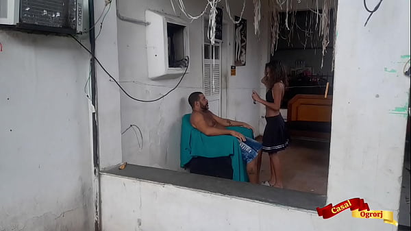 My stepdaughter shaves me and gives me her ass