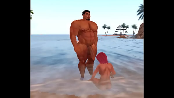 latino hunk roberto garza jerks on beach babe