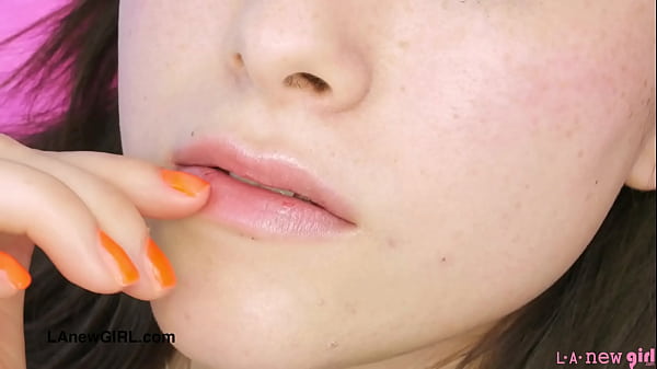 Beautiful shy model naked clsoe up 