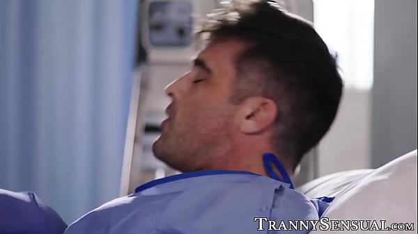 Hot TS doctor pounding patient doggystyle 