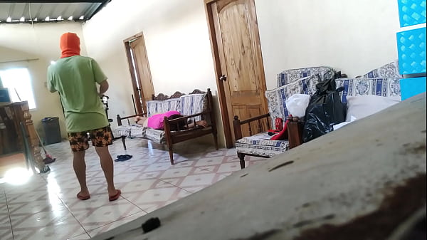 Stepmother was resting on a sofa and then the stepson arrives to fuck her like any whore 