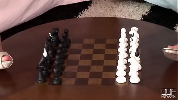 Hot lesbian chess game in bed