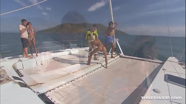 Sahara and boroka have fantastic group sex on the catamaran 