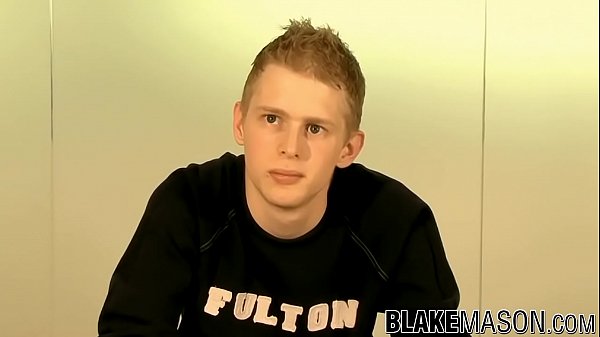 Young UK twink wanking his big cock 