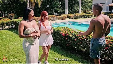 My Busty Boss And Her Big-bootied Friend Swallow My Cock In An Outdoor Threesome - Brandon Cruz, Mariana Martix & Andrea Castro thumbnail