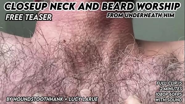 Play MP4 - Closeup Neck and Beard Worship From Underneath Him