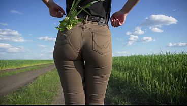 Girl Walking Ass Fetish Visible Panty Line thumbnail