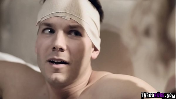 Kit Mercer jerks_off her horny stepsons huge young cock until he_cums