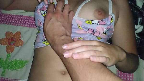 My best friend's girlfriend visits me wearing barbie panties and i give her a delicious creampie real home video