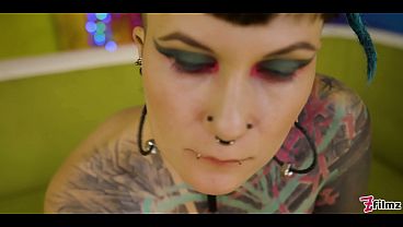 Inked bad girl pov fucked raw &ndash; nipple play gagging blowjob ass slapping & big facial finish