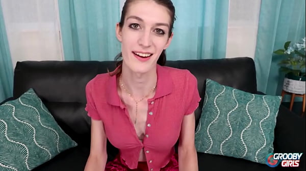 GROOBYGIRLS: Bailey rides on a dildo, sucks it and sticks it up her ass 