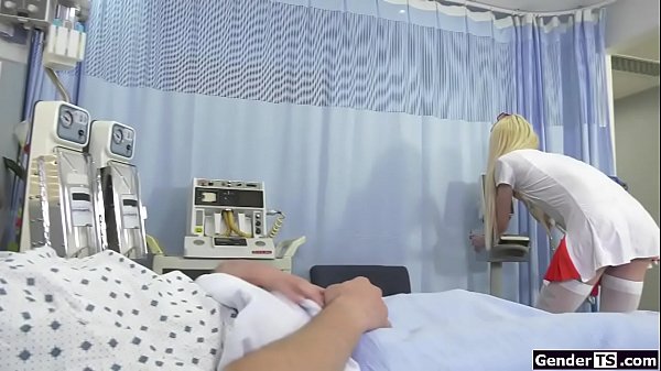 Play MP4 - Shemale nurse helps with patients hardon