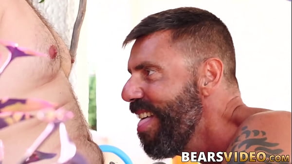 Daddy bears fuck each others assholes 