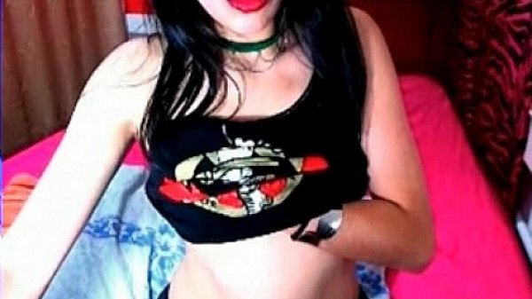 XXX Suicide Emo bitch with pierced nipple webcam show 