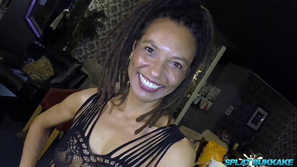 Lusty Ebony Milf Sucks Cock In Her Debut Bukkake thumbnail