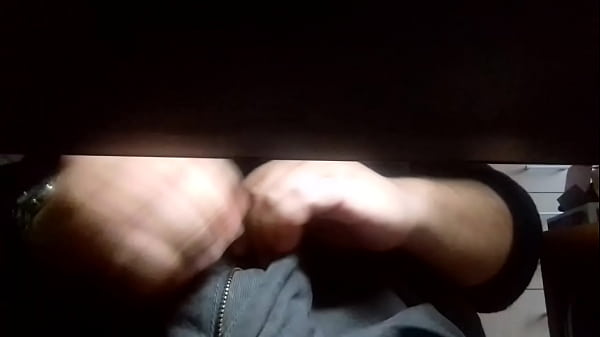 Fat man jerks to porn