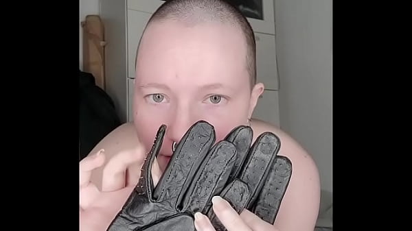 Leather vampire gloves wank
