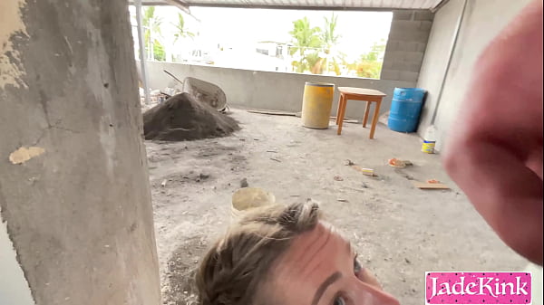 Horny couple couldn't find better place so fucking on construction site