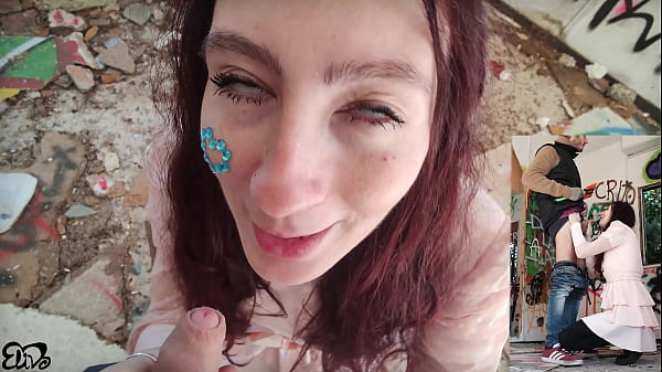 Pornovlog amatoriale italiana a pecorina in location abbandonata 