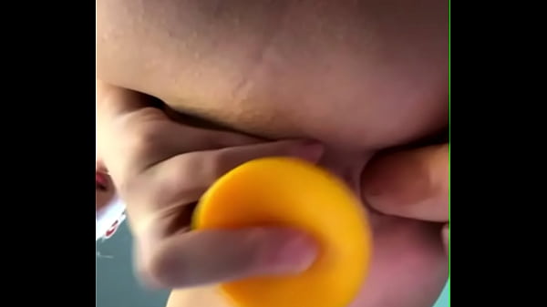 Fucking pussy with corn and dildo in ass while squirting 