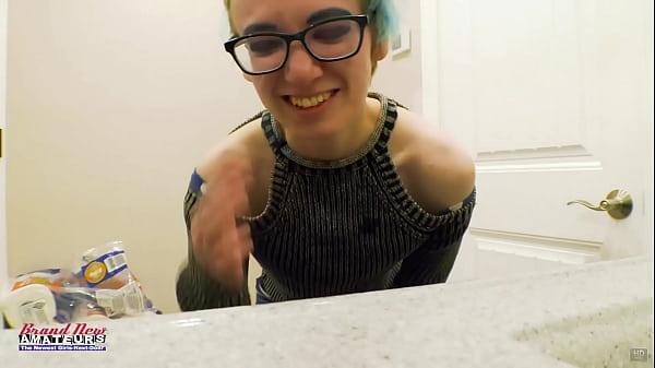 Nerdy Skinny Coed Raven Masturbates And Milks A Cock With Her Mouth! thumbnail