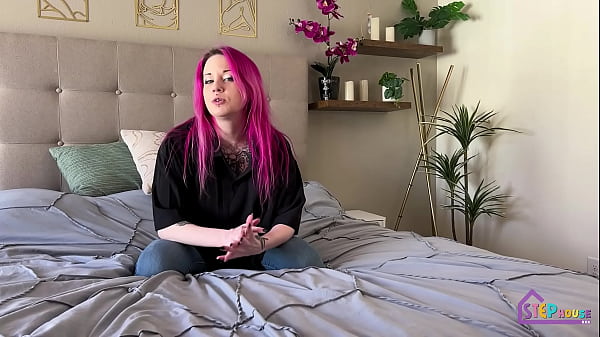 Alternative stepmom teases her bad stepson with a joi 