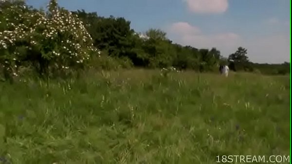 Outdoors blowjob and spooning 