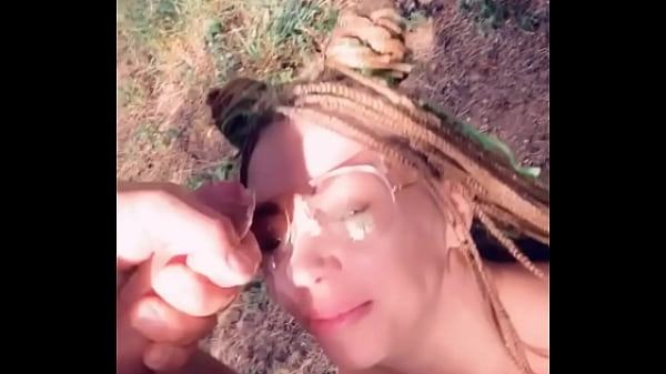 Wild sex outdoors during a walk in the woods 